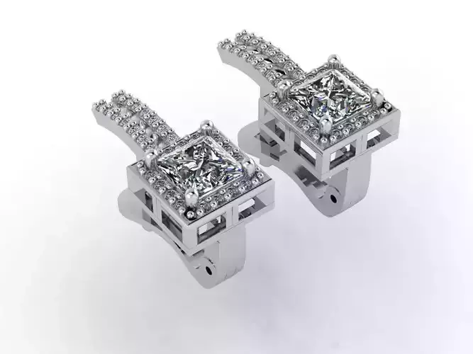 Women Earrings 3DM STL Womens Earring Renders 3D print models  