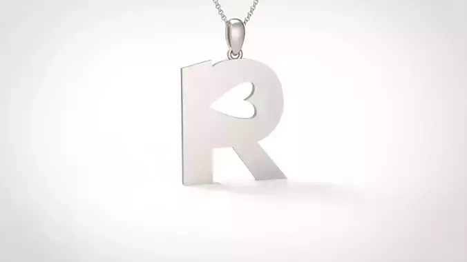 Model 1059 R Love Diamond Pendant 3D print model