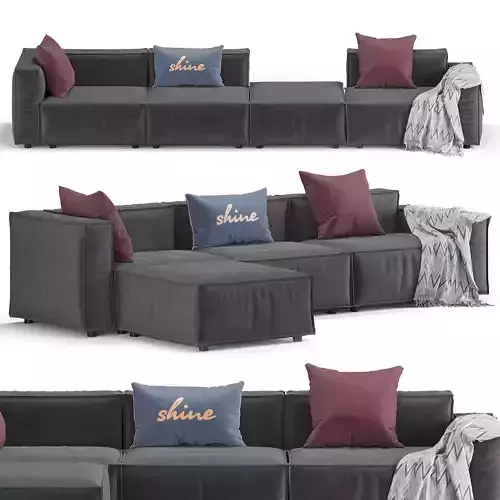 Sofa Plus poufy 3D model