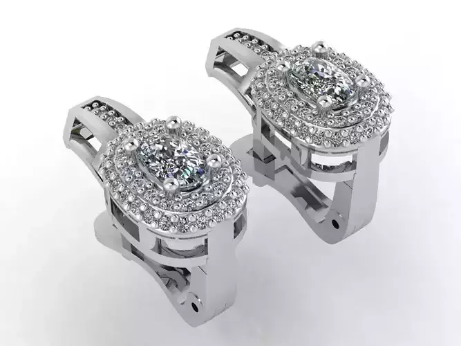 Women Earrings 3DM STL Womens Earring Renders 3D print models  