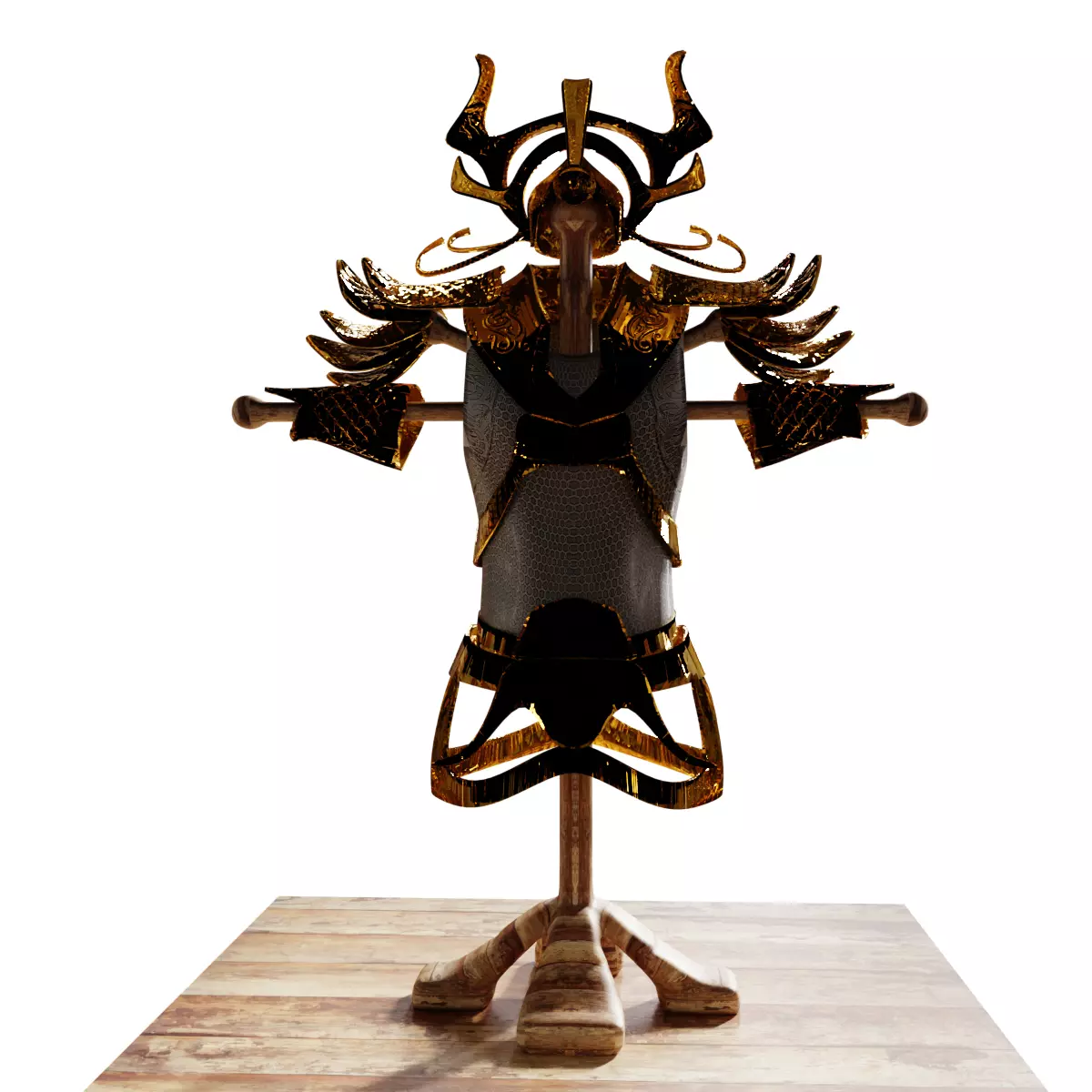 ARMOR 3D MODEL samurai Low-poly 3D model