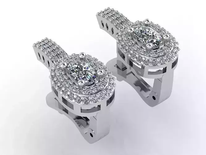 Women Earrings 3DM STL Womens Earring Renders 3D print models  