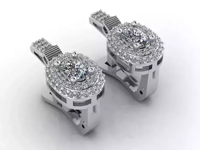 Women Earrings 3DM STL Womens Earring Renders 3D print models  