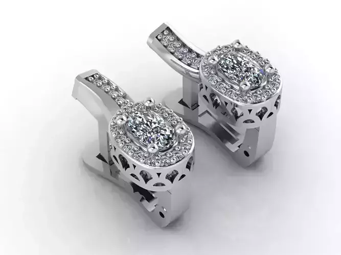 Women Earrings 3DM STL Womens Earring Renders 3D print models  