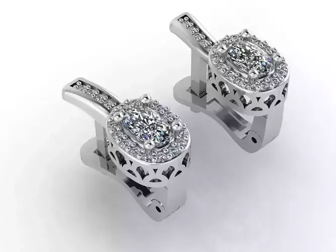 Women Earrings 3DM STL Womens Earring Renders 3D print models  