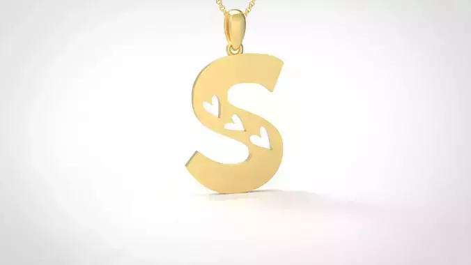 Model 1060 S Love Diamond Pendant 3D print model
