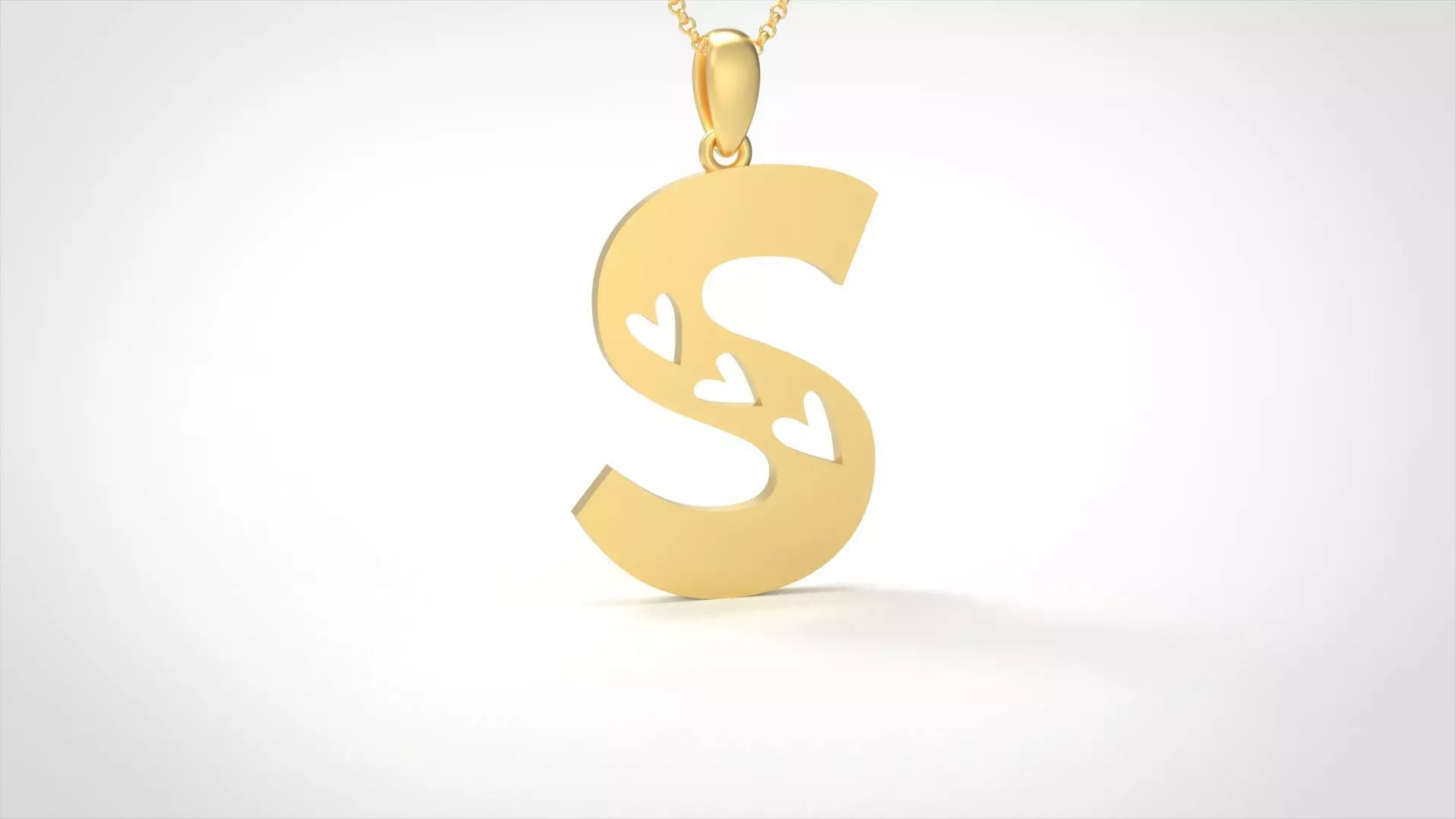 Model 1060 S Love Diamond Pendant 3D print model