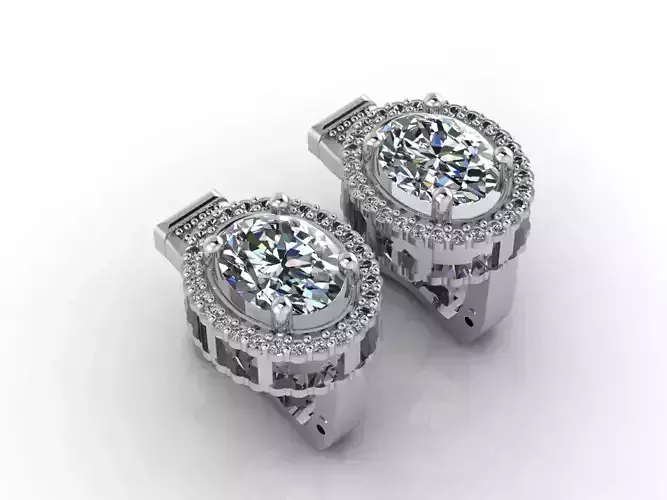 Women Earrings 3DM STL Womens Earring Renders 3D print models  