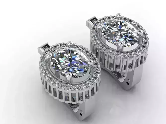 Women Earrings 3DM STL Womens Earring Renders 3D print models  