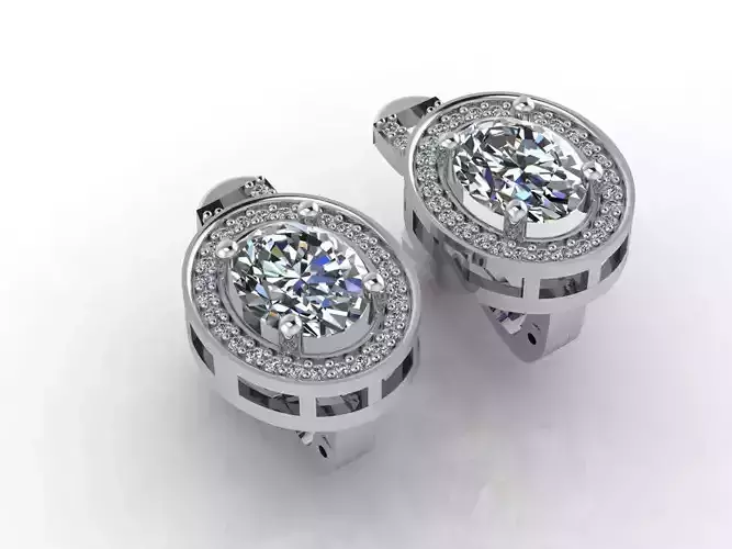 Women Earrings 3DM STL Womens Earring Renders 3D print models  