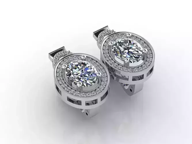 Women Earrings 3DM STL Womens Earring Renders 3D print models  