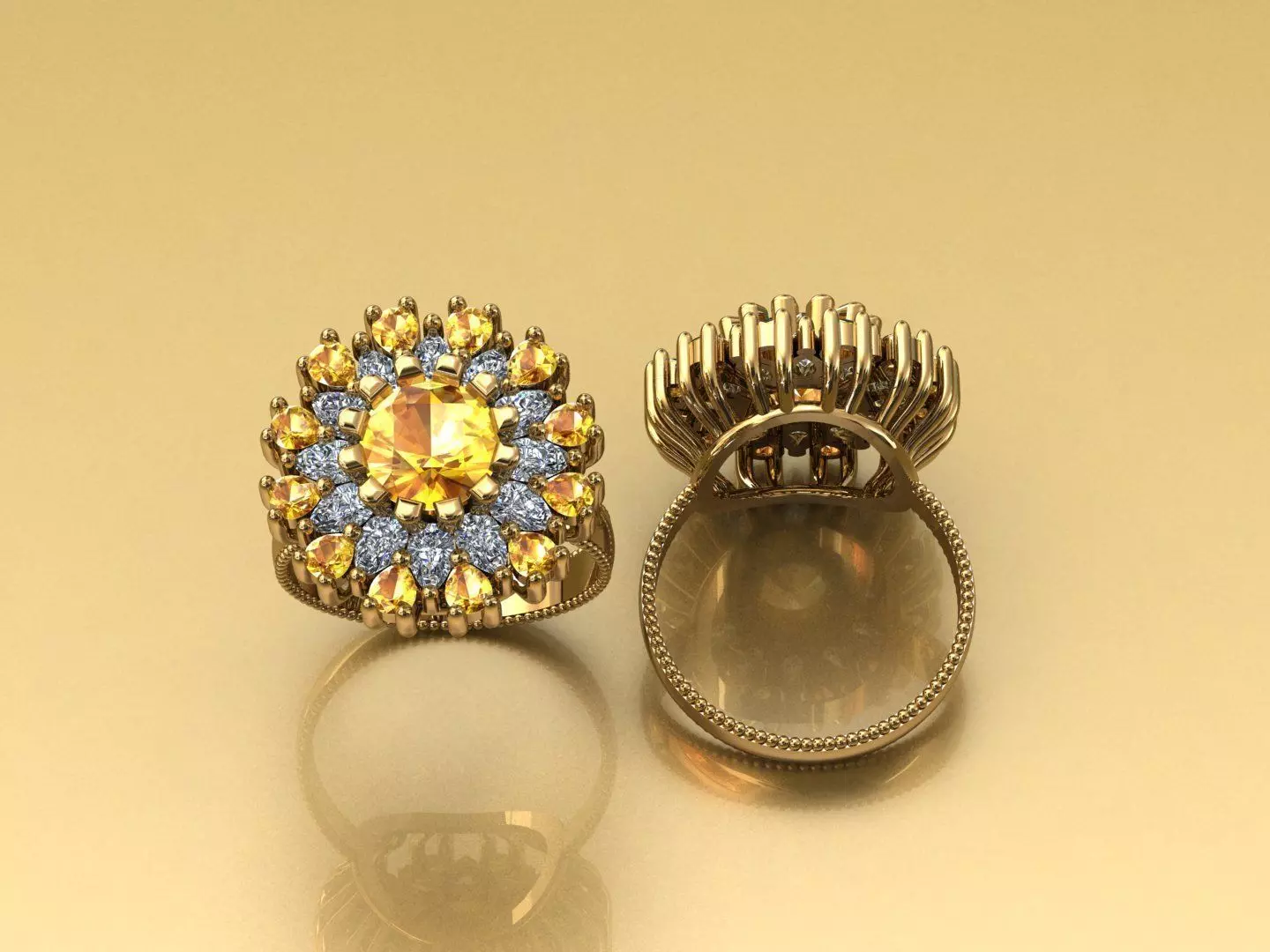 cluster ring 3D print model