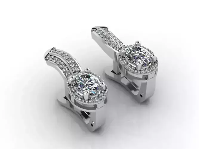 Women Earrings 3DM STL Womens Earring Renders 3D print models  