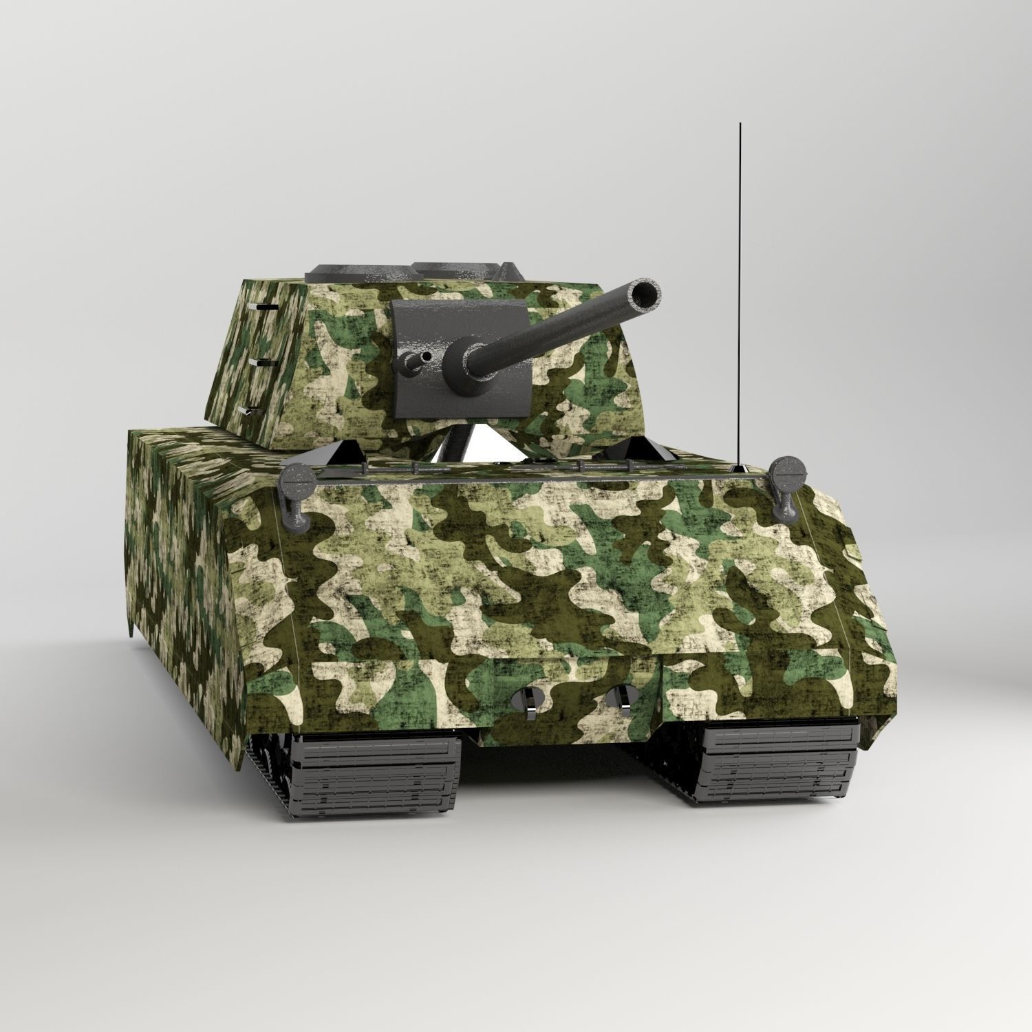 Panzer VIII Maus - German Tank Low-poly 3D model_1