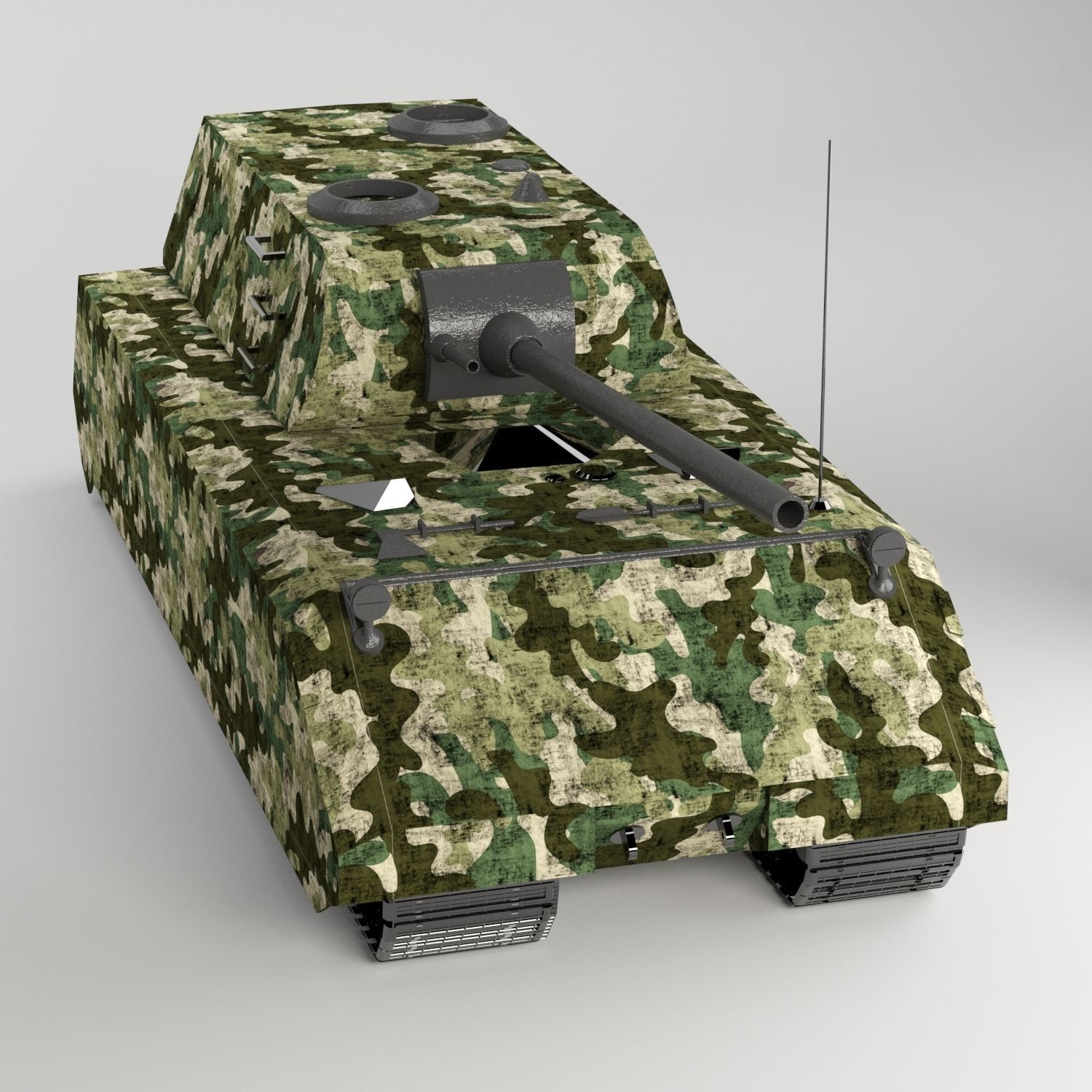 Panzer VIII Maus - German Tank Low-poly 3D model_3