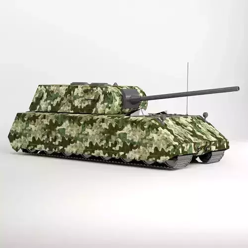 Panzer VIII Maus - German Tank Low-poly 3D model