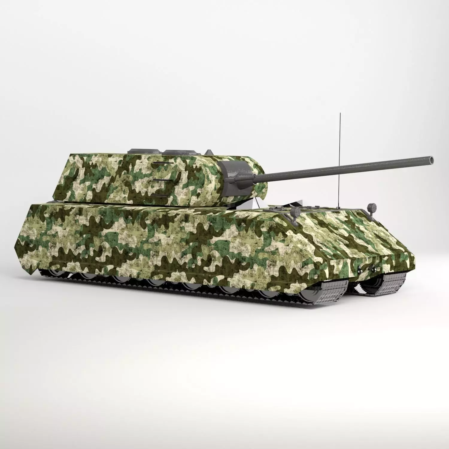 Panzer VIII Maus - German Tank Low-poly 3D model_0
