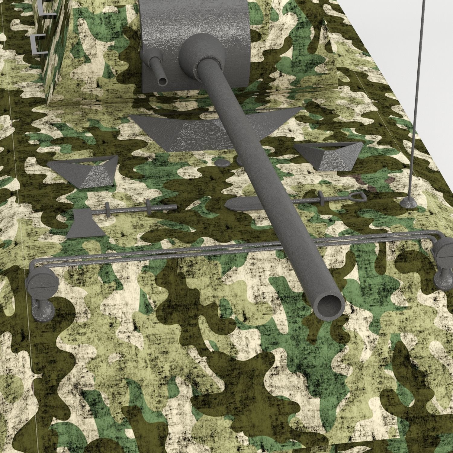 Panzer VIII Maus - German Tank Low-poly 3D model_4