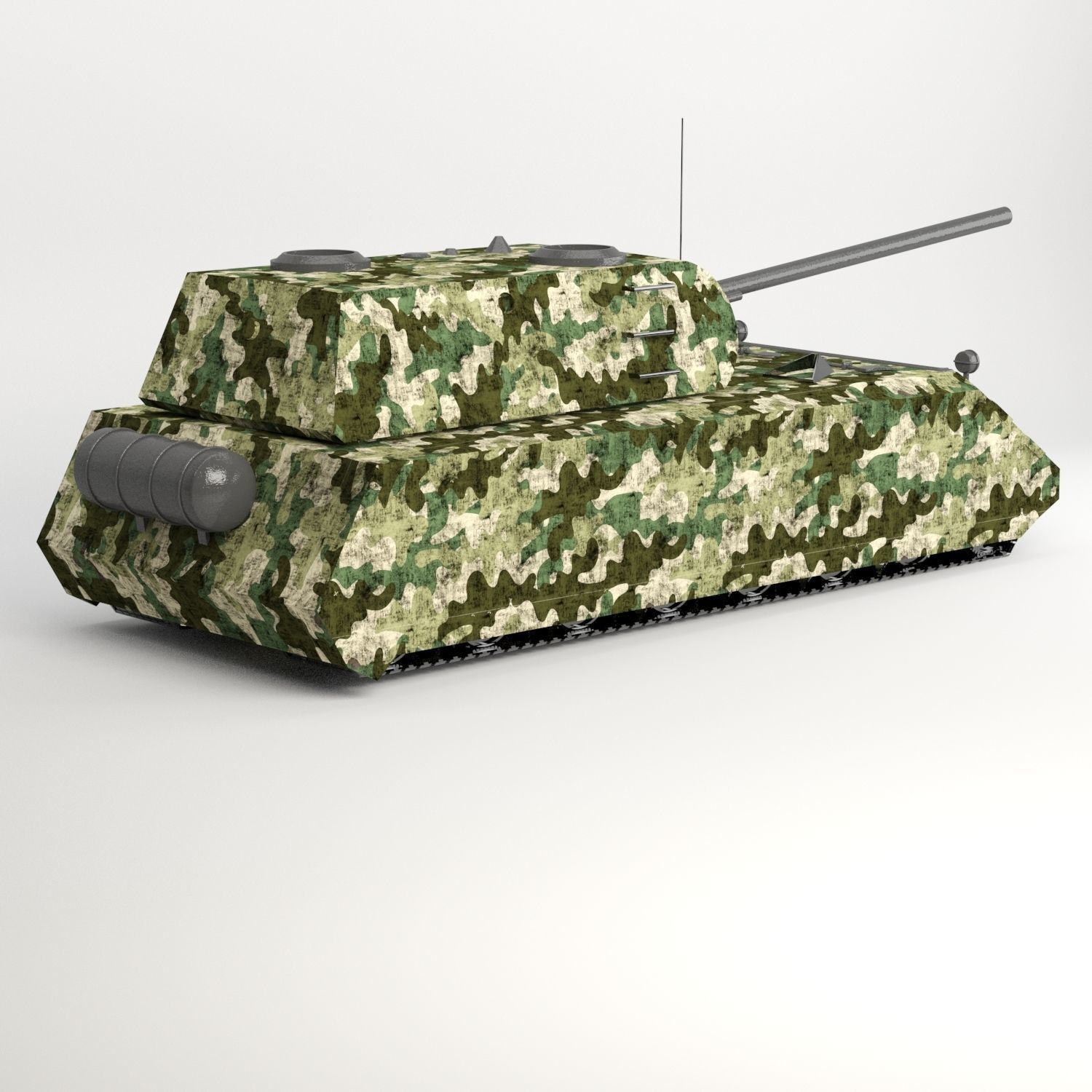 Panzer VIII Maus - German Tank Low-poly 3D model_2