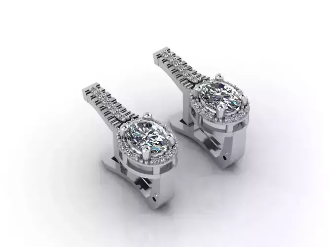 Women Earrings 3DM STL Womens Earring Renders 3D print models  