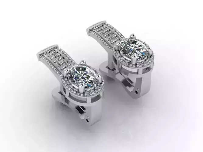 Women Earrings 3DM STL Womens Earring Renders 3D print models  