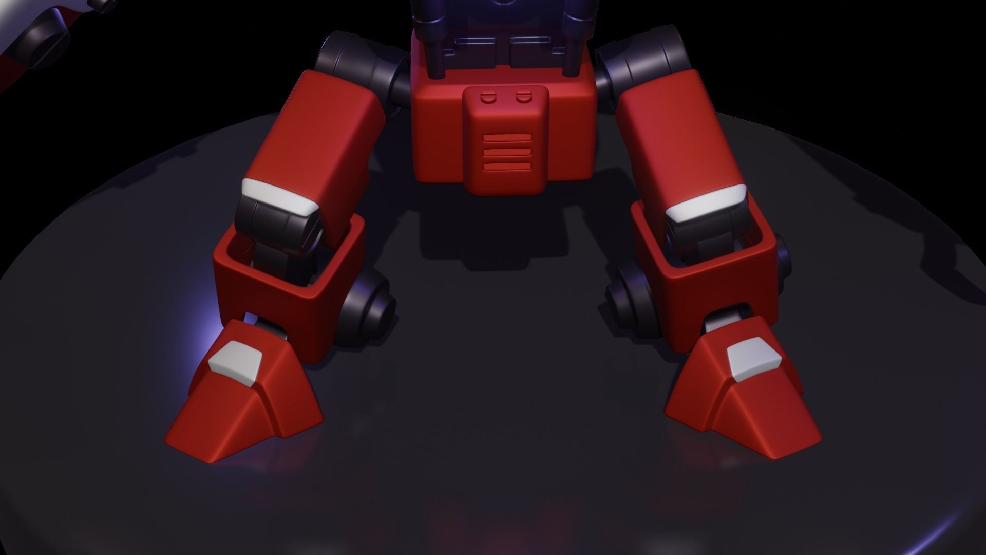 scifi robot game ready  to run on minds 3D model_11