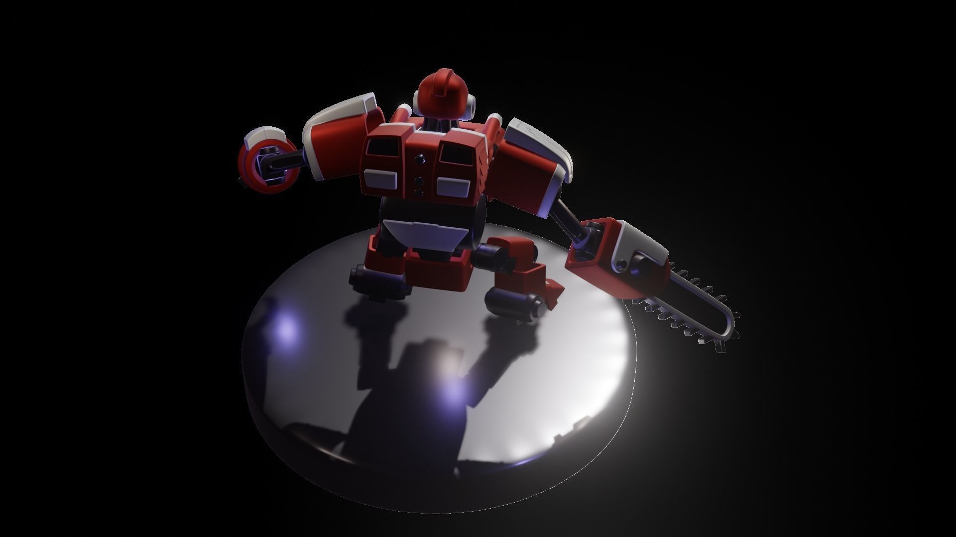scifi robot game ready  to run on minds 3D model_14