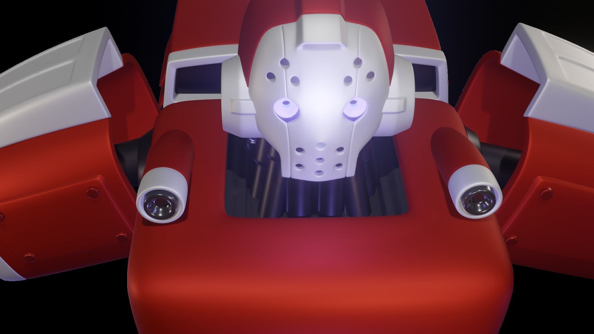 scifi robot game ready  to run on minds 3D model_9