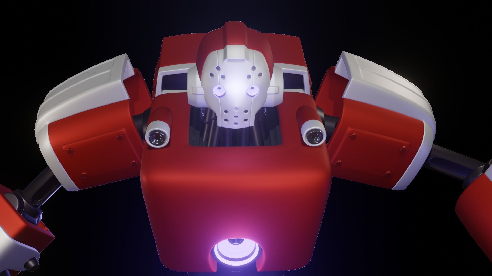 scifi robot game ready  to run on minds 3D model_8