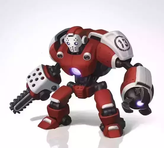 scifi robot game ready  to run on minds 3D model