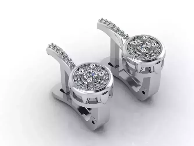 Women Earrings 3DM STL Womens Earring Renders 3D print models  