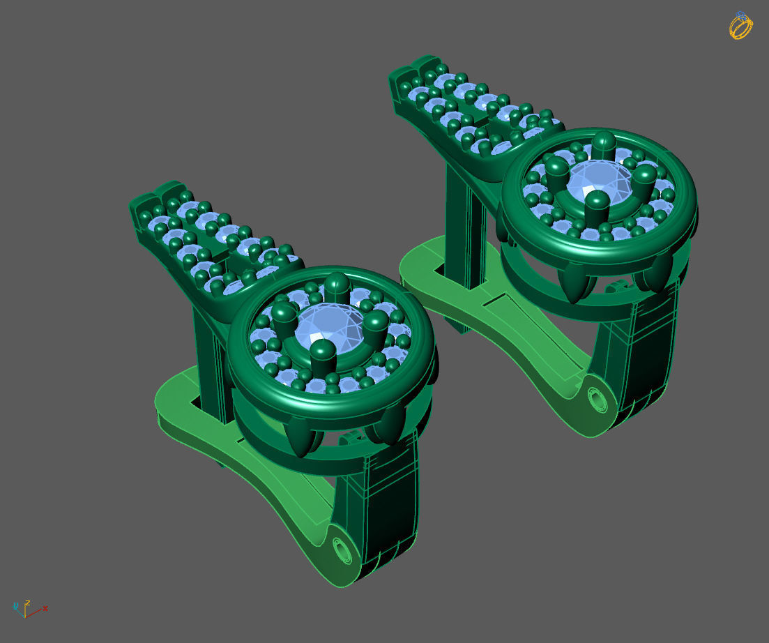 Women Earrings 3DM STL Womens Earring Renders 3D print models   3D print model_6