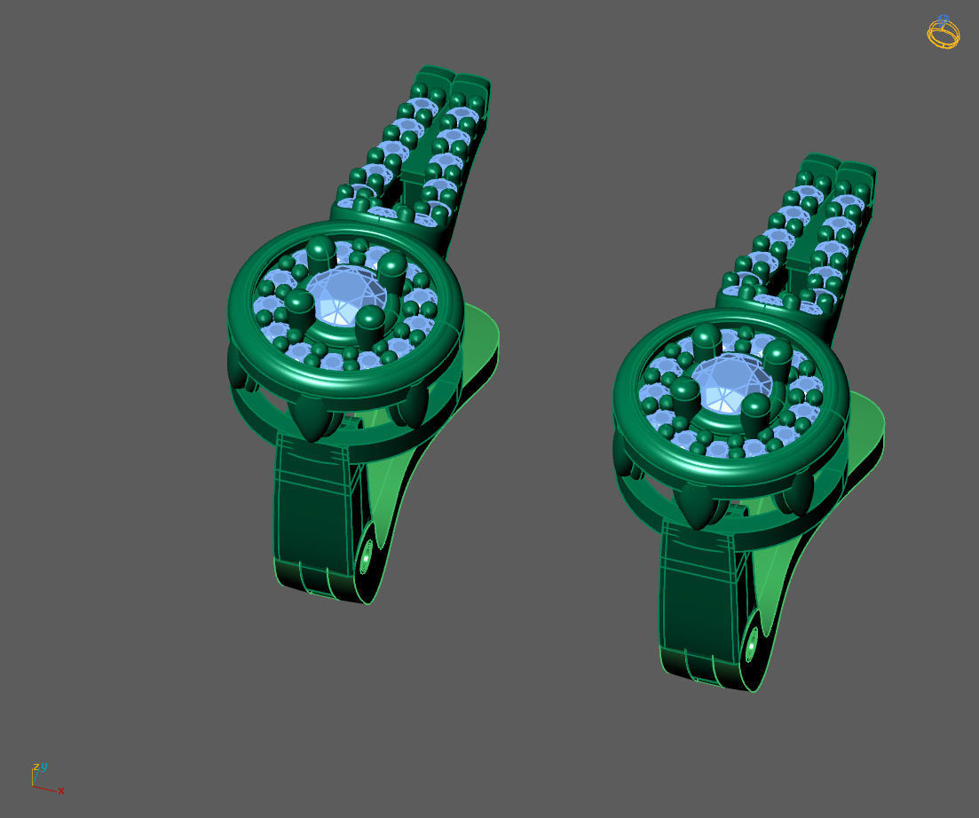 Women Earrings 3DM STL Womens Earring Renders 3D print models   3D print model_3