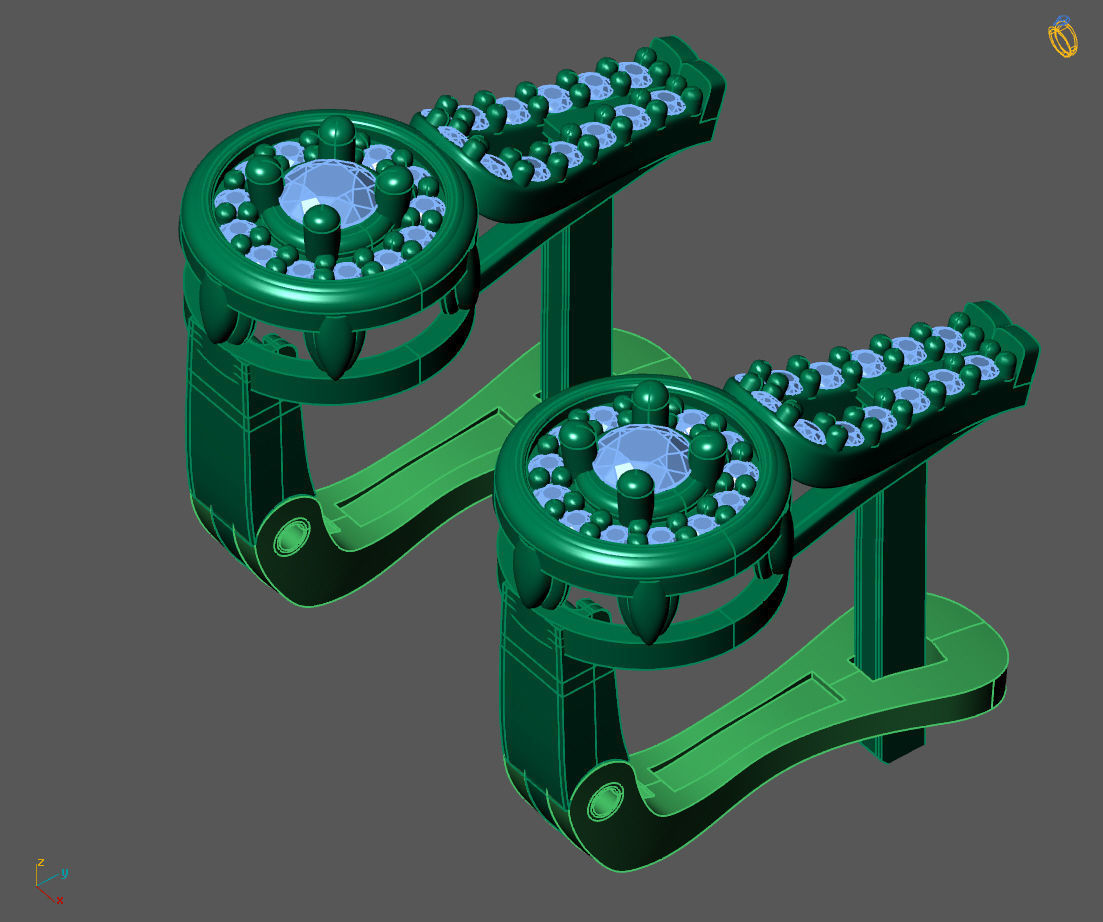 Women Earrings 3DM STL Womens Earring Renders 3D print models   3D print model_2