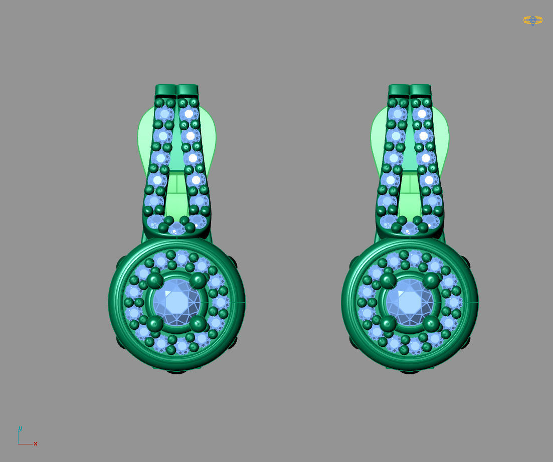 Women Earrings 3DM STL Womens Earring Renders 3D print models   3D print model_1