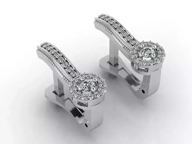 Women Earrings 3DM STL Womens Earring Renders 3D print models  