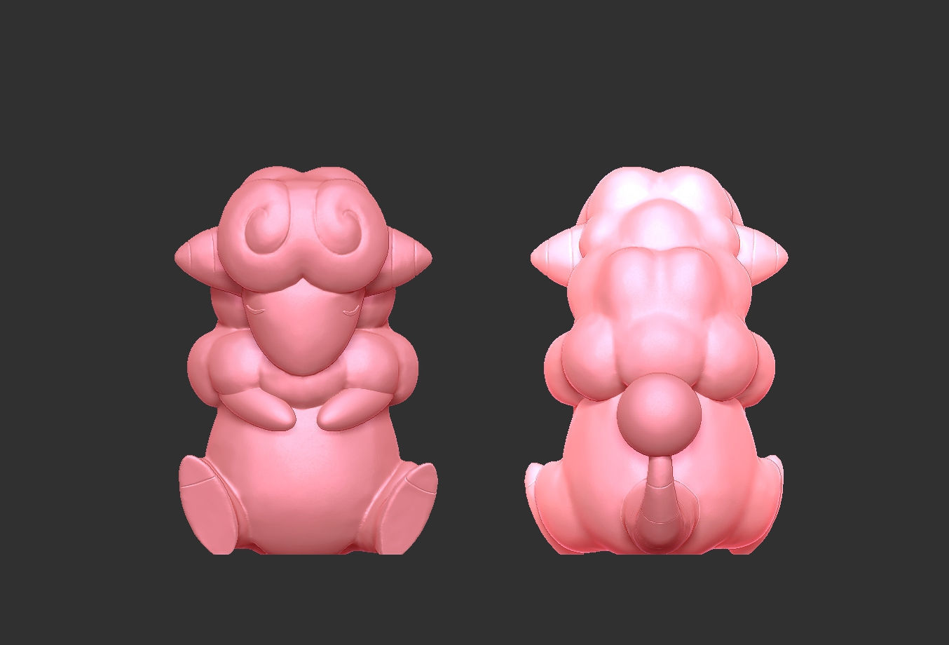 Pokemon Flaaffy Sleeping 3D print model_4