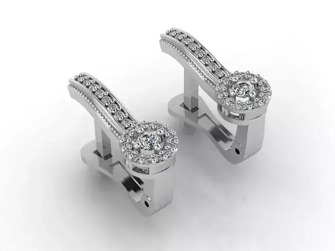 Women Earrings 3DM STL Womens Earring Renders 3D print models  