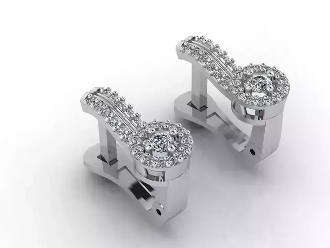 Women Earrings 3DM STL Womens Earring Renders 3D print models  