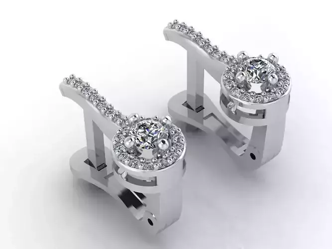 Women Earrings 3DM STL Womens Earring Renders 3D print models  