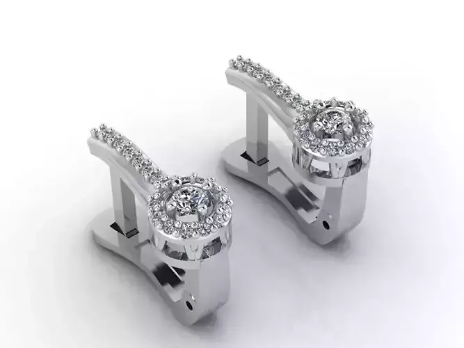 Women Earrings 3DM STL Womens Earring Renders 3D print models  