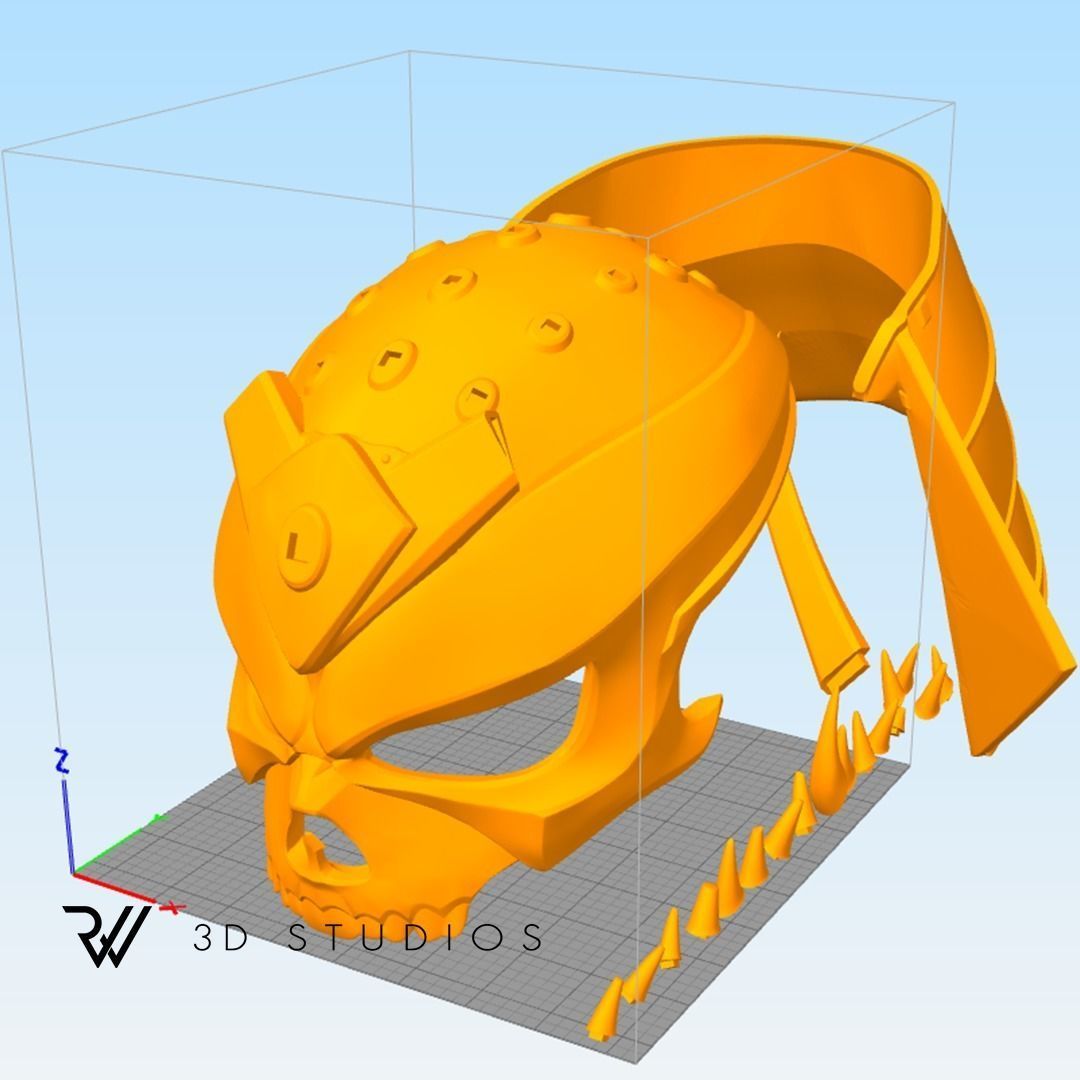 MK11 Shao Kahn Helmet V8 - STL File 3D print model_6