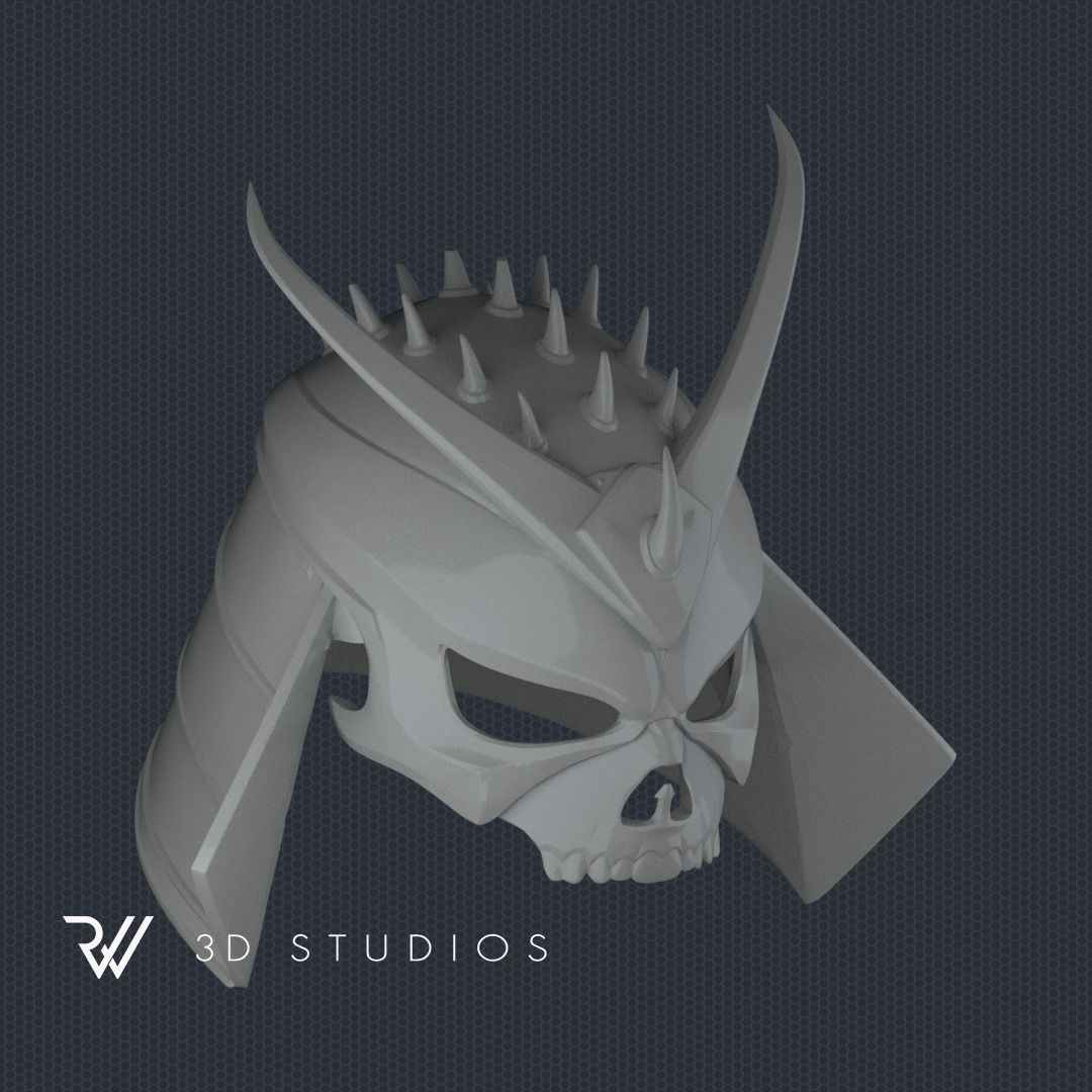MK11 Shao Kahn Helmet V8 - STL File 3D print model_4