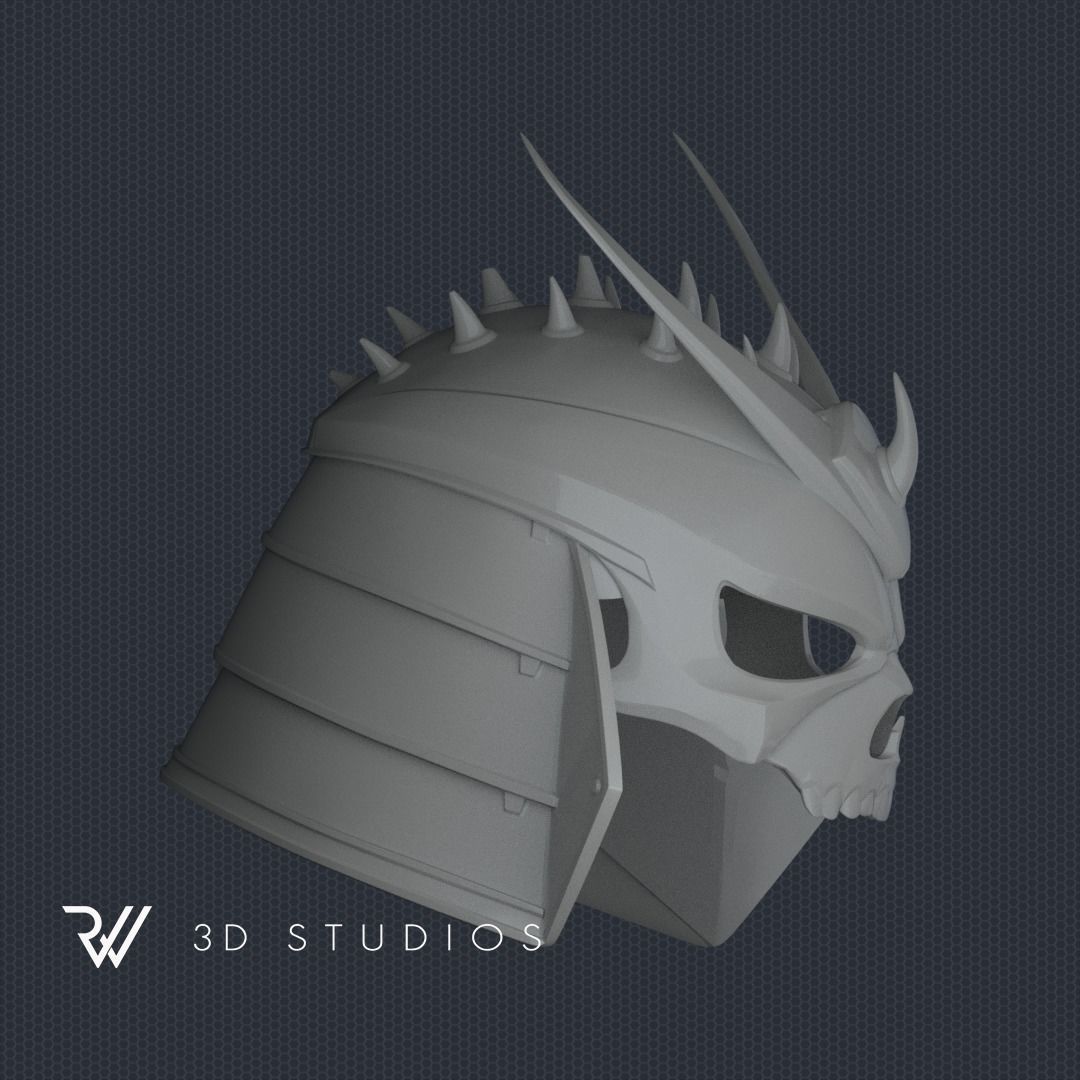 MK11 Shao Kahn Helmet V8 - STL File 3D print model_5