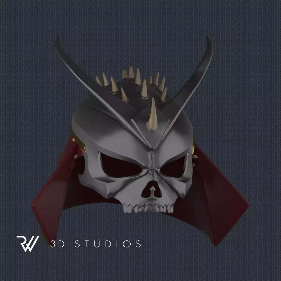 MK11 Shao Kahn Helmet V8 - STL File 3D print model_0