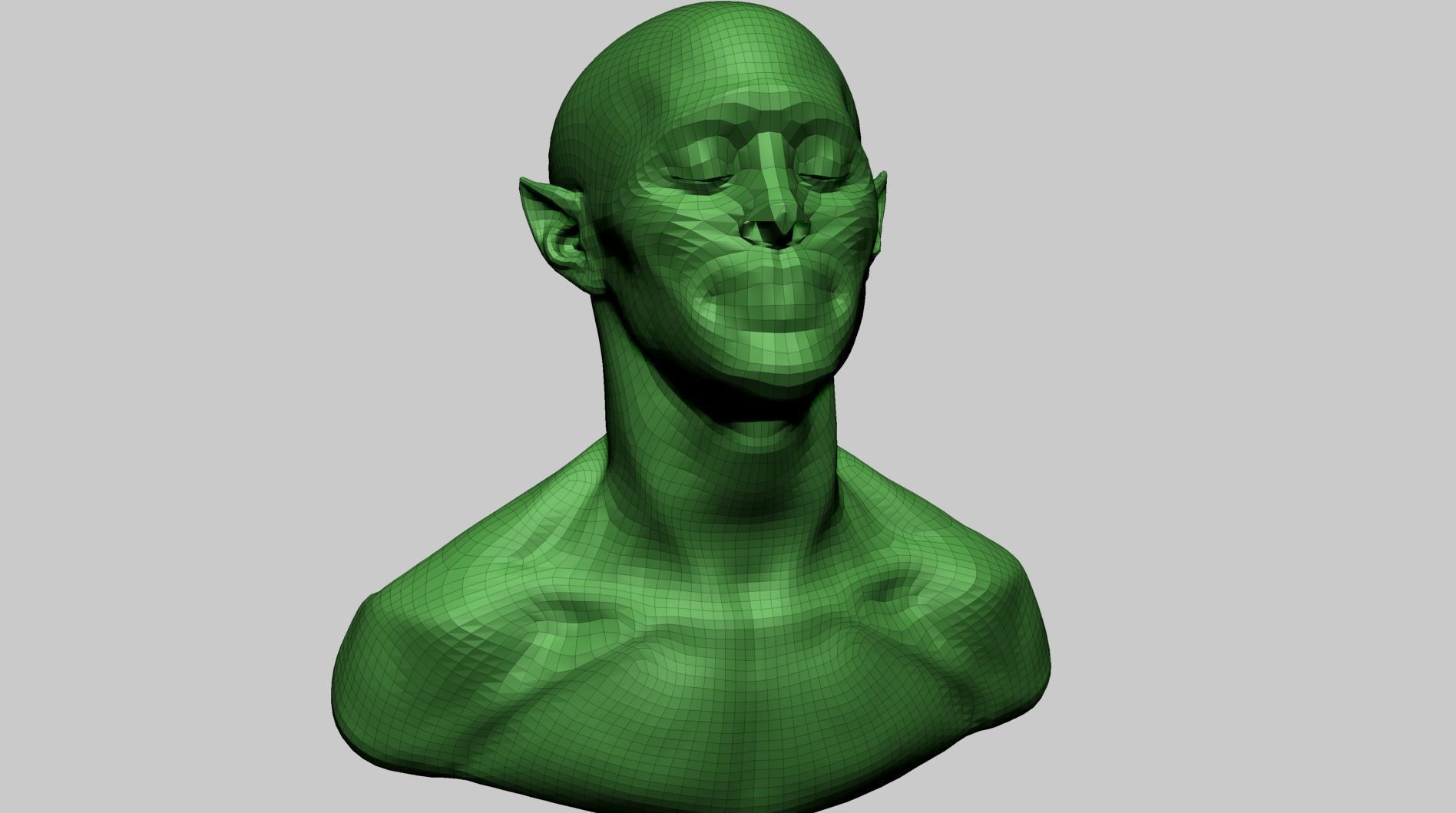 Male Head J 3D model_11