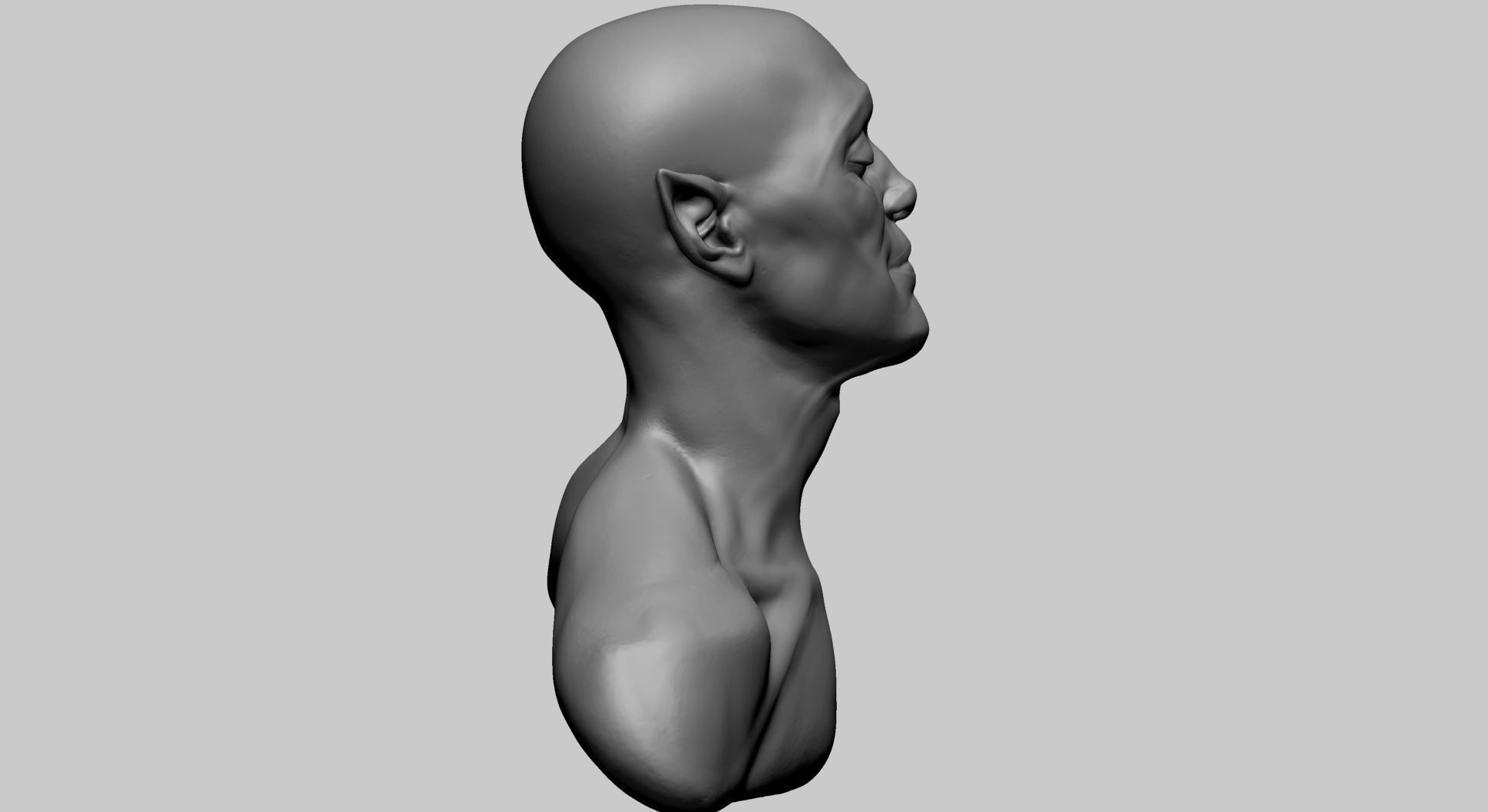 Male Head J 3D model_3