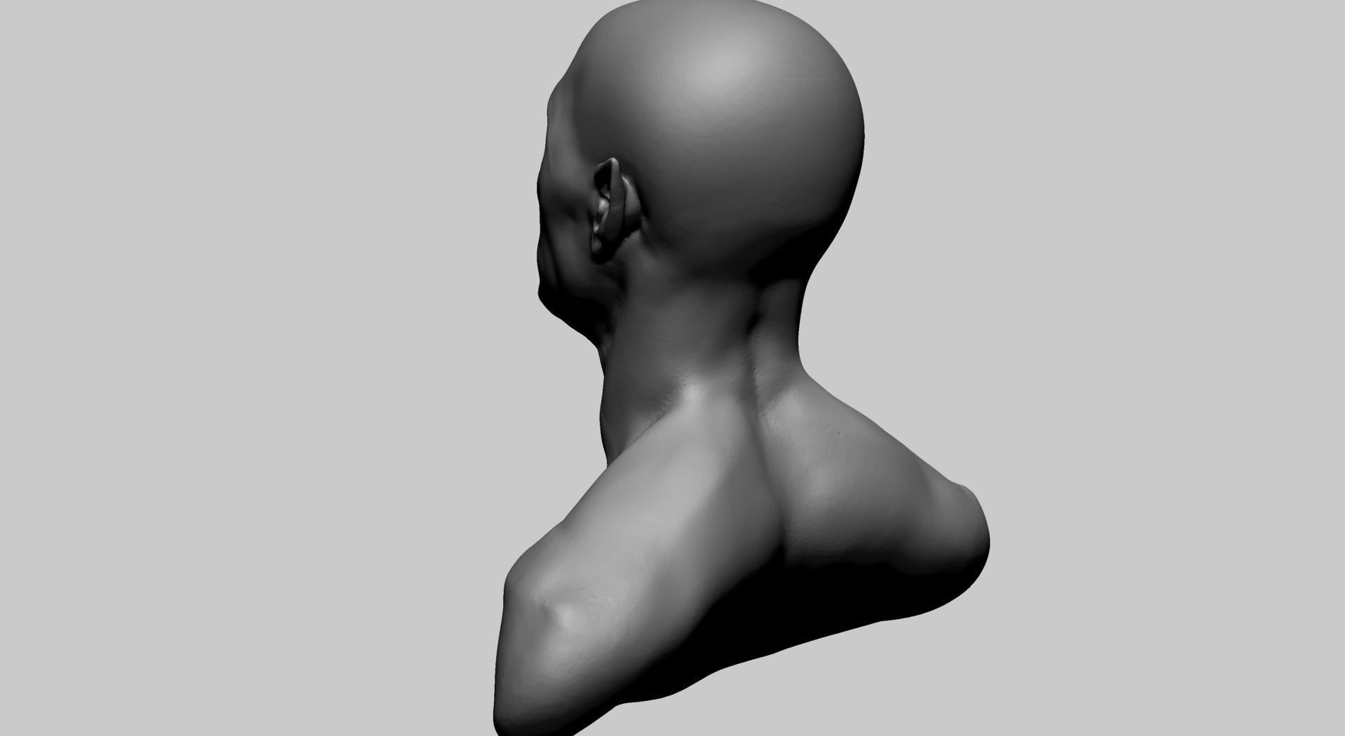 Male Head J 3D model_5