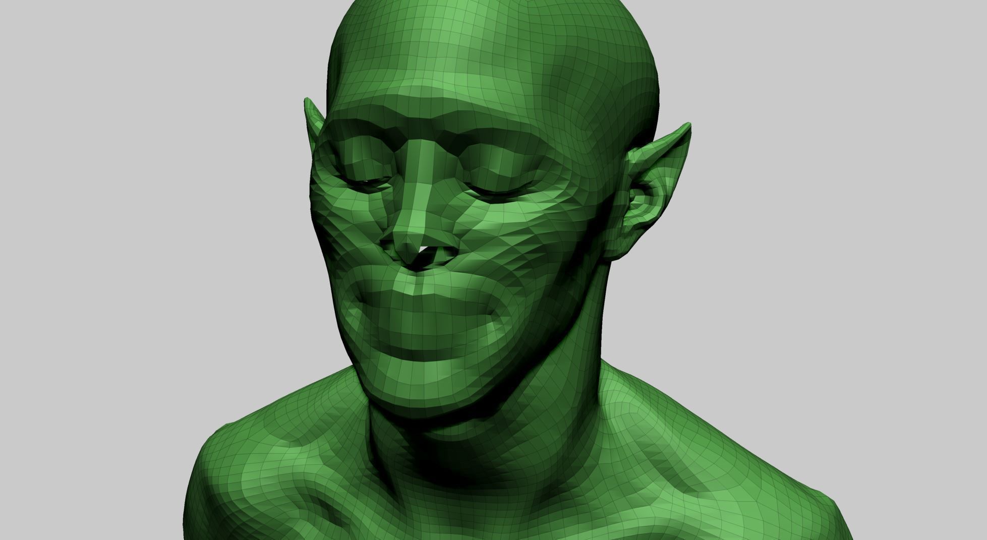Male Head J 3D model_10