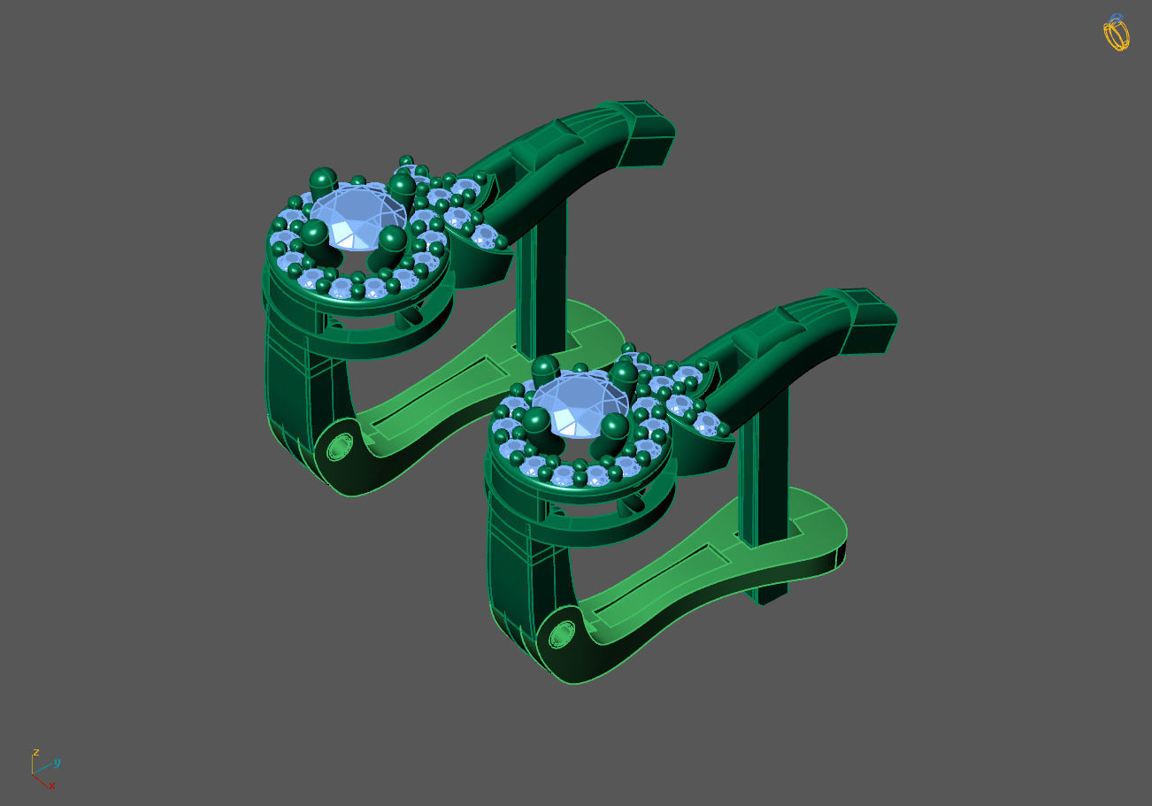 Women Earrings 3DM STL Womens Earring Renders 3D print models   3D print model_2